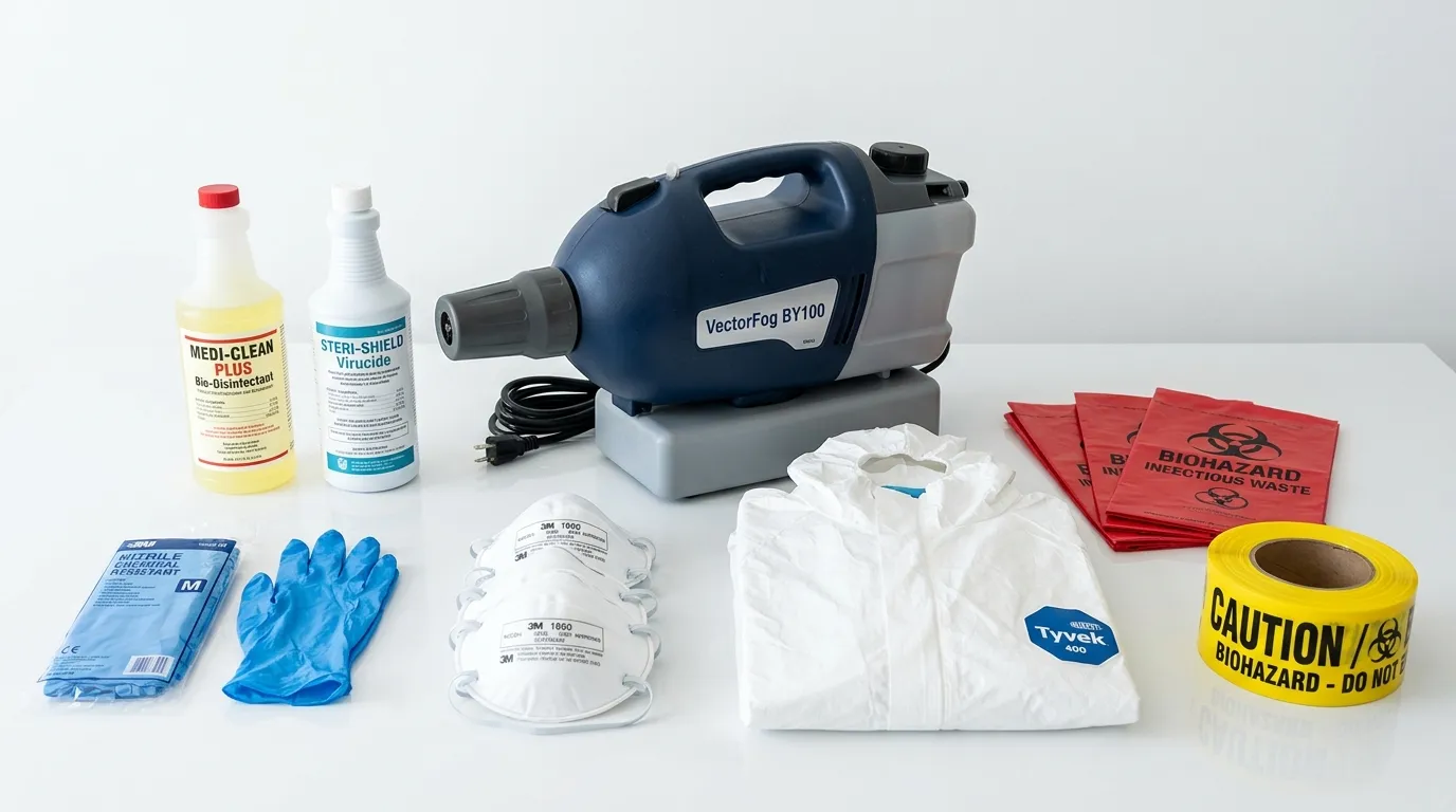 Professional biohazard remediation crew working in Fox Lake